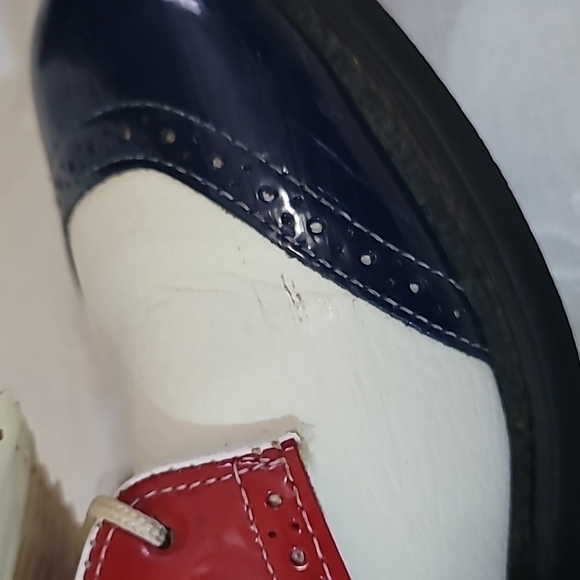 Vintage Fairway By Avon Women's Golf Shoes Red White and Blue  Size 7.5 - Picture 9 of 12